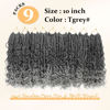 Picture of Yewell Goddess Box Braids Crochet Hair 10 Inch Boho Crochet Box Braids, 9 Packs Boho Box Braids Crochet Hair For Black Women Pre Looped Box Braids Crochet Hair (10Inch 9 Packs,TGrey)