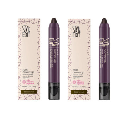 Picture of Style Edit Root Touch Up Stick for Gray Hair Coverage and Dark Brown, Temporary Hair Color, Premium Shading Sponge Pen, Hair Makeup Cover Up, 0.11 oz 2 Pack