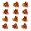 Picture of Cobahom 12 Pcs Small Claw Clips 1.2 Inch Plastic No-Slip Mini Clips for Thin Hair Styling Accessories for Women and Girls (Brown)