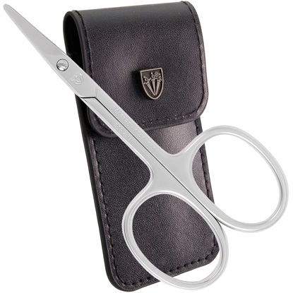Picture of 3 Swords Germany - brand quality STAINLESS STEEL CURVED CUTICLE SCISSORS (1 PIECE) with round tips for DIABETICS - manicure pedicure - nail care by 3 Swords - Made in Germany