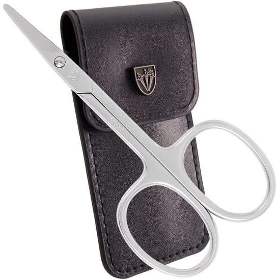 Picture of 3 Swords Germany - brand quality STAINLESS STEEL CURVED CUTICLE SCISSORS (1 PIECE) with round tips for DIABETICS - manicure pedicure - nail care by 3 Swords - Made in Germany