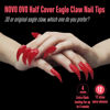 Picture of NOVO OVO Nail Tips Curved Stiletto, Clear Gel x Extension kit Half Covel to Make Press on 3D Eagle Claw nails, Thick Extra Hawk Deep Curve Almond French Tips Soft False Fake Acrylic Nail 504pc 12 Size