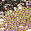 Picture of NCB Nancybeads 3000pcs Flatback Round Glass Nail Art Rhinestones Crystal for DIY Making Accessories Shoes, Clothes, Face Art, Bags, Manicure (Green Volcanic, SS3 3000pcs)