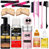 Picture of Lace Tint Lace Melting Hair Mousse for Women's Wigs and Hairpieces - Natural Finishing Tint Spray Tool Set (Medium Brown)