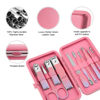 Picture of Manicure Set, Travel Mini Nail Clippers Kit Pedicure Care Tools, 10pcs Stainless Steel Grooming kit (Pink Purple)