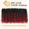 Picture of Yewell 9 Packs Goddess Box Braids Crochet Hair Boho Crochet Box Braids With Curly Ends Crochet Hair For Black Women, 10 Inch Pre Looped Bohemian Crochet Box Braids Hair (10Inch 9 Packs,T99J530#)