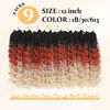 Picture of Yewell 9 Packs Goddess Box Braids Crochet Hair Boho Crochet Box Braids With Curly Ends Crochet Hair For Black Women, 12 Inch Pre Looped Bohemian Crochet Box Braids Hair (12Inch 9 Packs,1B/30/613)