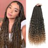 Picture of Yewell Goddess Box Braids Crochet Hair 24 Inch Boho Crochet Box Braids, 9 Packs Boho Box Braids Crochet Hair For Black Women Pre Looped Box Braids Crochet Hair (24Inch 9 Packs,T27)