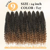 Picture of Yewell Goddess Box Braids Crochet Hair 24 Inch Boho Crochet Box Braids, 9 Packs Boho Box Braids Crochet Hair For Black Women Pre Looped Box Braids Crochet Hair (24Inch 9 Packs,T27)