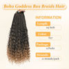 Picture of Yewell Goddess Box Braids Crochet Hair 24 Inch Boho Crochet Box Braids, 9 Packs Boho Box Braids Crochet Hair For Black Women Pre Looped Box Braids Crochet Hair (24Inch 9 Packs,T27)