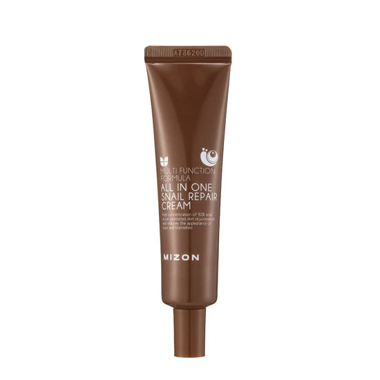 Picture of MIZON All in One Snail Repair Cream Snail Mucin with 12 Natural Extracts Korean Recovery Cream for Fine Line & Blemish Care (1.18 Fl Oz Pack of 1)