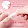 Picture of Gel Nail Polish Remover Tools Kit, with 10 Pcs Nail Clips, 400 Pcs Lint Free Nail Wipes, Nail Files 100/180, Buffer Block 400/4000, Nail Brush, Cuticle Pusher& Peeler (Clear)