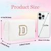Picture of HENGNI Small Personalized Letter Makeup Bag, Cute PU Leather Chenille Letters Cosmetic Bag Travel Makeup Bag, Preppy Makeup Pouch Travel Organizer Zipper Pouch Organizer for Women and Girls(White-D)
