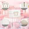 Picture of HENGNI Small Personalized Letter Makeup Bag, Cute PU Leather Chenille Letters Cosmetic Bag Travel Makeup Bag, Preppy Makeup Pouch Travel Organizer Zipper Pouch Organizer for Women and Girls(White-W)