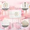 Picture of HENGNI Small Personalized Letter Makeup Bag, Cute PU Leather Chenille Letters Cosmetic Bag Travel Makeup Bag, Preppy Makeup Pouch Travel Organizer Zipper Pouch Organizer for Women and Girls(White-O)