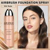 Picture of QIUFSSE Magic Minerals Airbrush Foundation Full Coverage Foundation for Smooth Nude Finish,Moisturizing Airbrush Flawless Setting Spray Waterproof Foundation with Brush and 2 Powder Puffs (03 Nude)