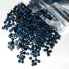 Picture of qiipii 2700PCS 4mm Ink Blue Resin Rhinestones for Crafting Montana Blue Flatback Jelly Resin Stones Bulk SS16 Non-Hotfix Black Navy Blue Diamonds Gems for Nails Face Makeup Tumblers DIY Crafts Shoes