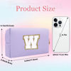 Picture of Small Personalized Initial Letter Makeup Bag, Cute Waterproof PU Leather Chenille Letter Cosmetic Bag Travel Makeup Bag, Preppy Makeup Pouch Toiletry Zipper Pouch Organizer for Women and Girls(PL-W