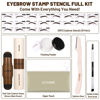 Picture of UCANBE 25PCS Eyebrow Stamp Stencil Kit With Dual-Color Eyebrow Stamp Pomade,20 Reusable Eyebrow Stencils,Finising Powder,Brush,Eyebrow Razor,Zipper Pouch,Waterproof Eye Brow Stamping and Shaping Kit05