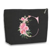 Picture of kdxpbpz A-Z Personalized Cosmetic Bag Monogrammed Makeup Bags Bridesmaid Gifts Custom Toiletry Pouch Gifts for Women Mom Best Friend Sister Bride Bridesmaid (C)