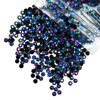 Picture of qiipii 2700PCS 4mm Purple Rose AB Resin Rhinestones for Crafting Golden Purple Flatback Jelly Resin Stones Bulk SS16 Black Purple Diamonds Gems Charms for Face Eyes Makeup Tumblers DIY Crafts Shoes