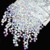 Picture of qiipii 620PCS 6mm White Ab Resin Rhinestones Flatback Jelly Resin Stones Bulk SS30 Diamonds Gems Jewels Charms Supplies for Nails Face Eyes Makeup Body Tumblers Bottles Mugs DIY Crafts Shoes Clothes