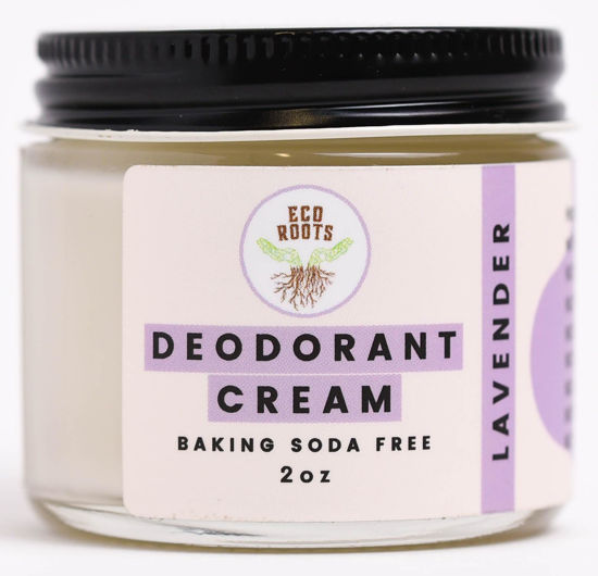 Picture of ECO ROOTS Natural Deodorant for Women & Men | Organic Deodorant Cream Non Aluminum | Baking Soda Free Healthy Deoderant for Body & Private Parts | All Vegan Pit Paste Zero Sweat |Lavender Scent