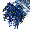 Picture of qiipii 1550PCS 5mm Sapphire Blue AB Resin Rhinestones for Crafting Dark Blue Flatback Jelly Resin Stones Bulk SS20 Non-Hotfix Black Blue Diamonds Gems for Nails Face Makeup Tumblers DIY Crafts Decor