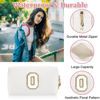 Picture of Personalized Initial Letter Patch Makeup Bag, Preppy Portable Chenille Letter Cosmetic Bag with Zipper, PU Leather Waterproof Travel Toiletry Bag Monogram Make Up Pouch for Women Girls(Letter O)