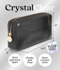 Picture of Embla Clear Cosmetic Bag Makeup Case, Clear Zipper Make Up Pouch and Toiletry Travel Tote, Cute Skincare Pouches for Women Girls, Preppy Purse Cosmetic Organizer, Small Makeup Bags, Black