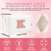 Picture of Personalized Initial Letter Patch Makeup Bag, Preppy Portable Chenille Letter Cosmetic Bag with Zipper, PU Leather Waterproof Travel Toiletry Bag Monogram Make Up Pouch for Women Girls(Letter K)