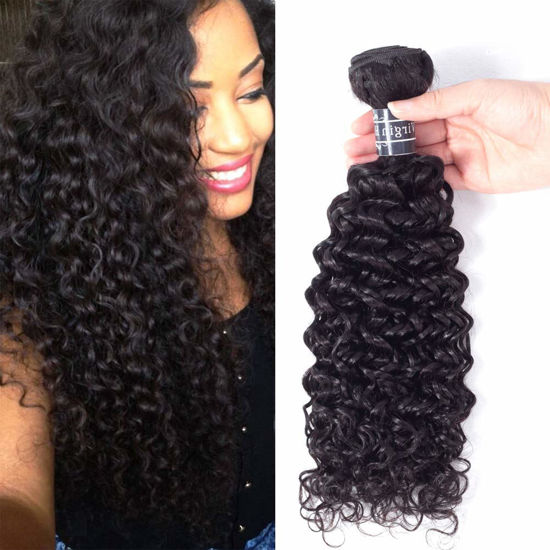 Picture of Amella Hair Brazilian Curly Hair 1 Bundle 22inch 100% Unprocessed Virgin Curly Human Hair 1 Bundle Natural Black Curly Hair