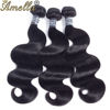 Picture of Amella Hair 10A Brazilian Body Wave Frontal(18" 20" 22"+16"13x4 Frontal) 3 Bundles with Frontal Ear to Ear Lace Frontal Closure Free Part with Bundles Brazilian Body Wave Frontal Natural Black Color