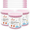 Picture of HOMEFOX Pink Cotton Swabs Spiral - 600 Count Organic Cotton Buds Double Side Tightly Wrapped Cotton Tips Paper Stick Soft Gentle Lint-Free Cruelty-Free, Round & Spiral (Pink)