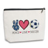 Picture of kdxpbpz Soccer Gifts Soccer Cosmetic Bag for Her Him, Soccer Coach Gifts, Soccer Team Gifts for Football Lovers Players Fans Birthday Gifts for Women Her Football Gifts