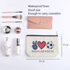 Picture of kdxpbpz Soccer Gifts Soccer Cosmetic Bag for Her Him, Soccer Coach Gifts, Soccer Team Gifts for Football Lovers Players Fans Birthday Gifts for Women Her Football Gifts