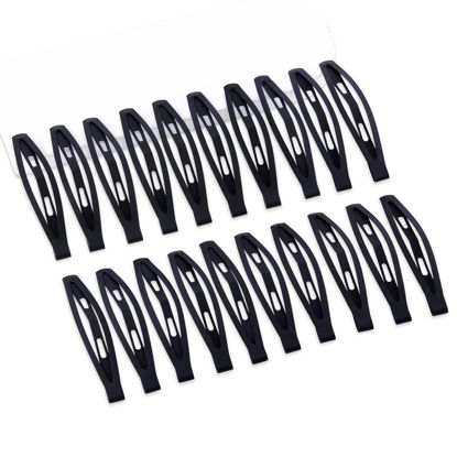 Picture of Cptots Snap Hair Clips Metal Hair Barrettes for Women Non Slip Barrettes for Thick and Thin Fine Hair,Matte Black,2.95 x 0.55 Inches,20 PCS