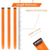 Picture of RINBOOOL Orange Hair Extensions Clip in for Kids Girls, 10 Pieces 22 Inch, Colored Heat Resistant Synthetic Hairpiece, Long Straight Streak Extension Clips Ins