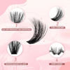 Picture of FADLASH Lash Clusters DIY Lash Extensions 100D Eyelash Clusters Cat Eye Cluster Lashes Fluffy Left Right Individual Lashes Cluster Eyelash Extensions Volume 3D Effect (100D-07D, 12-20mm)