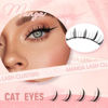Picture of FADLASH Lash Clusters DIY Lash Extensions 10-16mm Eyelash Clusters Wispy Cluster Lashes Natural Look Individual Lashes Thin Band Cluster Eyelash Extensions Volume (XYT)