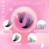 Picture of Lash Clusters Fluffy 40D+50D 10-18mm Mixed Tray 3D Effect Thick Eyelash Clusters D Curl Individual Lashes 280pcs Eyelash Extension Clusters Wispy Soft DIY Lash Extensions (40D+50D-0.07-D,10-18mm)