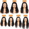 Picture of FASCARA 34inch 180% Density Body Wave Lace Front Wigs Human Hair 13x4 Transparent Lace Frontal Wigs for Black Women Glueless Wig Human Hair Pre Plucked Natural Color