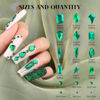 Picture of 3220Pcs Emerald Green Glass Nail Rhinestones 120Pcs Multi Shapes Flatback Gems Crystal + 3100Pcs 1.5-4mm Round Beads, Manicure Diomand Jewelry Gemstone for Nail Design Makeup Acrylic Nails Decoration