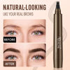 Picture of AWROSE Eyebrow Pencil, 3D Waterproof Microblading Eyebrow Pen 4 Fork Tip Tattoo Pencil, Precise Natural Brow Magic Eyebrow Pencil with Hair Like Strokes, 4 Points Multi-Used Eye Brow Pencils for Women