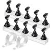 Picture of Etercycle Nail Stand Acrylic Nail Art Display Stand Practice Nail Holder for Painting Nails Magnetic Practice Stands with Double-sided Tape For Home DIY Salon Supplies (Black)