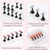 Picture of Etercycle Nail Stand Acrylic Nail Art Display Stand Practice Nail Holder for Painting Nails Magnetic Practice Stands with Double-sided Tape For Home DIY Salon Supplies (Black)
