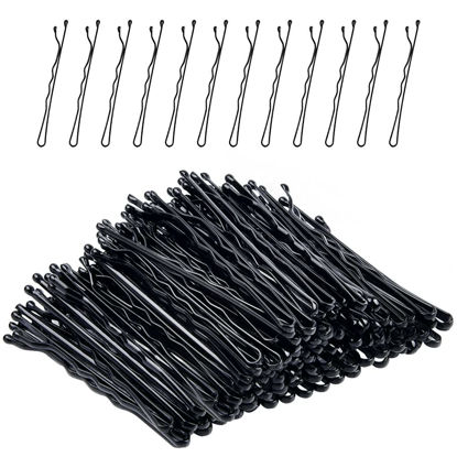 Picture of MORGLES 120Pcs Bobby Pins Black, 2Inches Bobby Hair Pins Bulk with Box for Women Girls