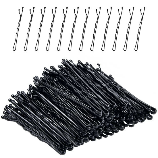 Picture of MORGLES 120Pcs Bobby Pins Black, 2Inches Bobby Hair Pins Bulk with Box for Women Girls