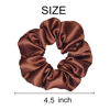 Picture of Sufermoe 6 Pcs 4.5 Inch Satin Silk Hair Scrunchies, Coffee color, Hair Ties for Women and Girls