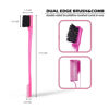 Picture of Soft 'N Style Double Sided Edge Control Hair Brush Comb Combo Pack 4 Pieces Pink and Black
